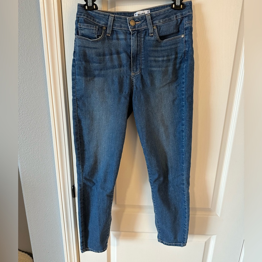 Paige crop high rise jeans